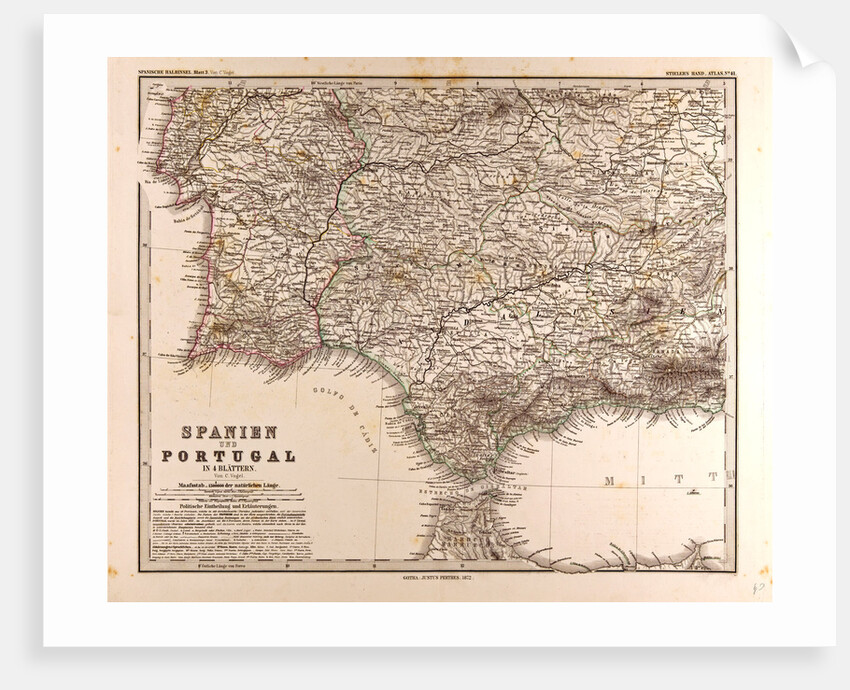 Spain Portugal Map by Anonymous