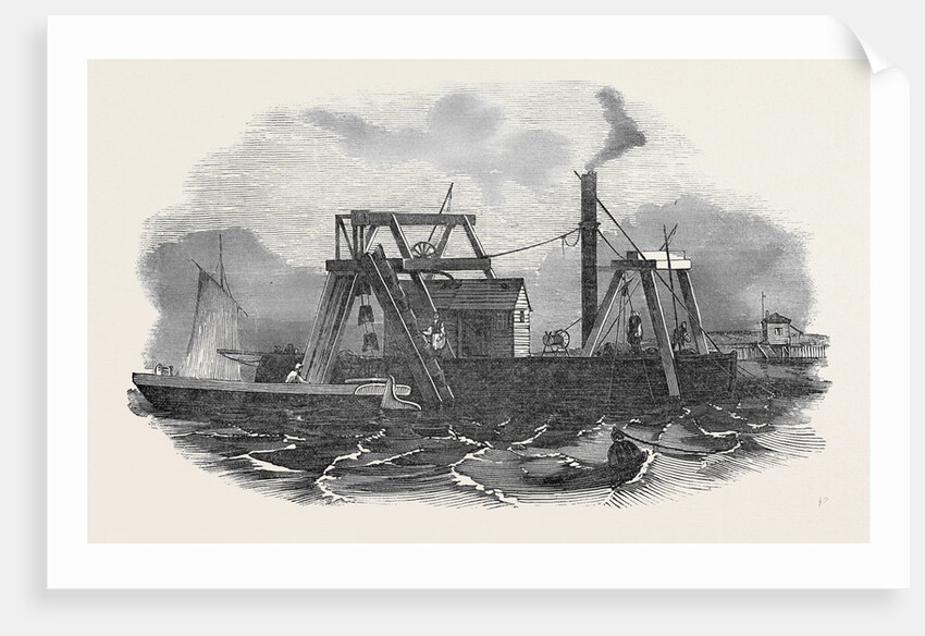 Blowing Up of the Whiting Shoal, Limehouse Reach, Dredging Machine by Anonymous
