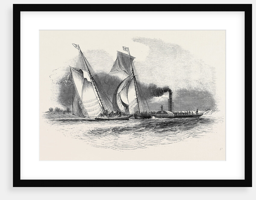 R.T.Y.C. Match, the Antagonist and Mystery Towed Off by the Waterman Steamer by Anonymous