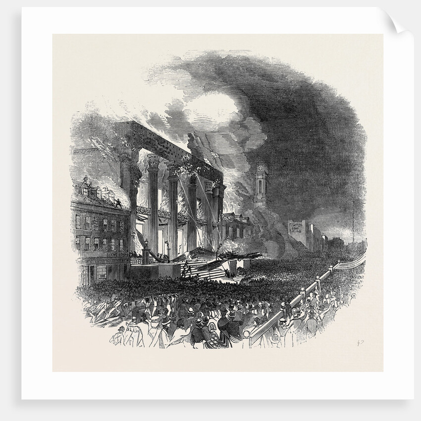 Burning of the Bowery Theatre, New York by Anonymous