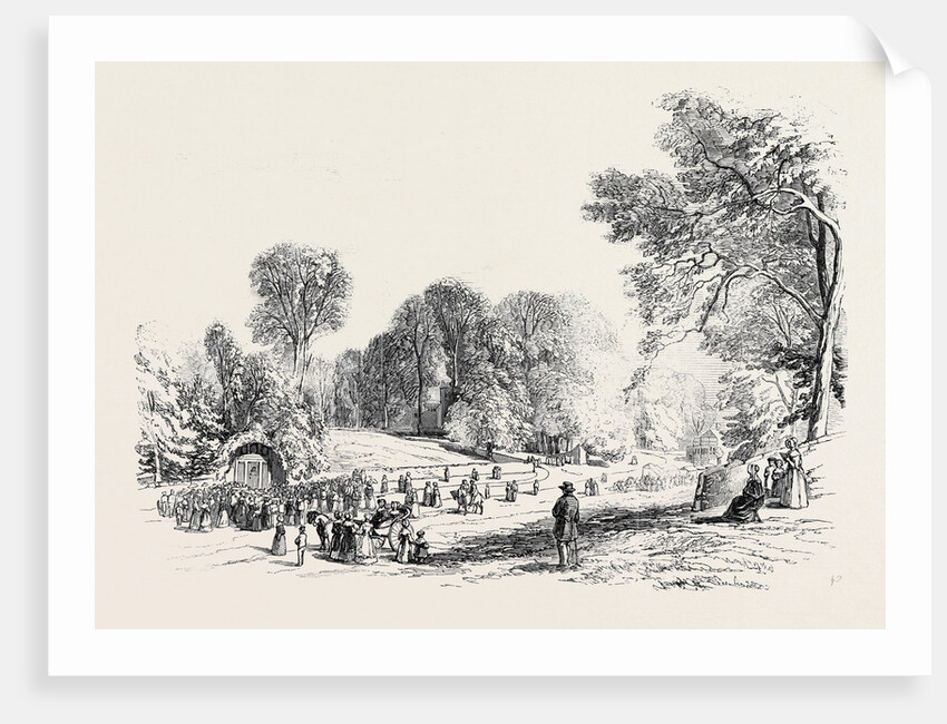 Tissington Well-Dressing in 1845, the Ceremony at the Hall Well by Anonymous