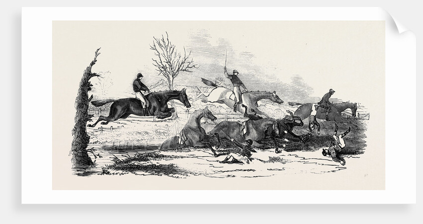 The Harrow Steeple Chase, the Fall at the Brook by Anonymous