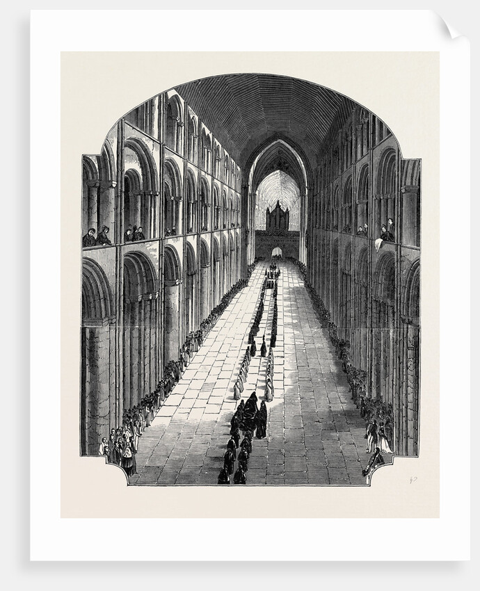 Funeral of the Bishop of Ely, in Ely Cathedral. by Anonymous