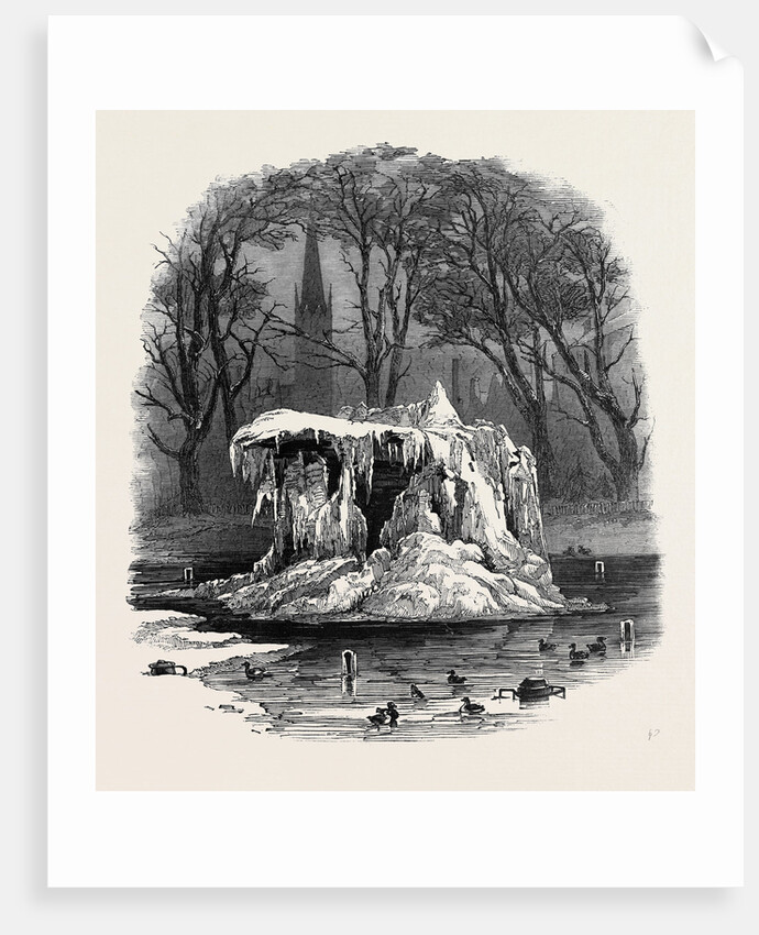 Frozen Fountain, Bowling Green, New York. by Anonymous