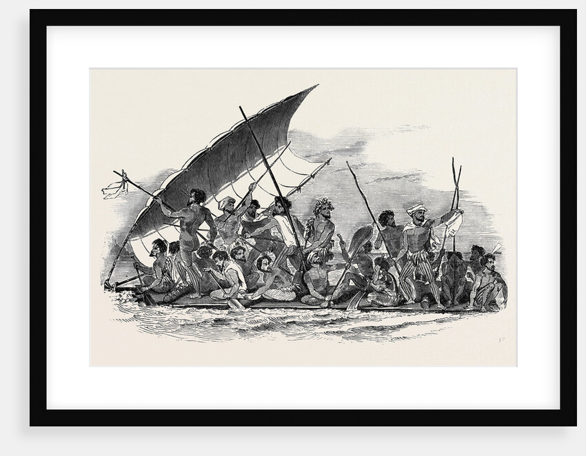 Raft of Gambier Islanders by Anonymous