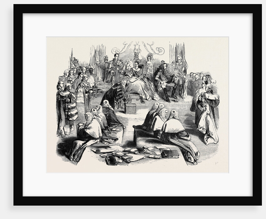 The Lord Chancellor Presenting Her Majesty with the Copy of the Speech. by Anonymous