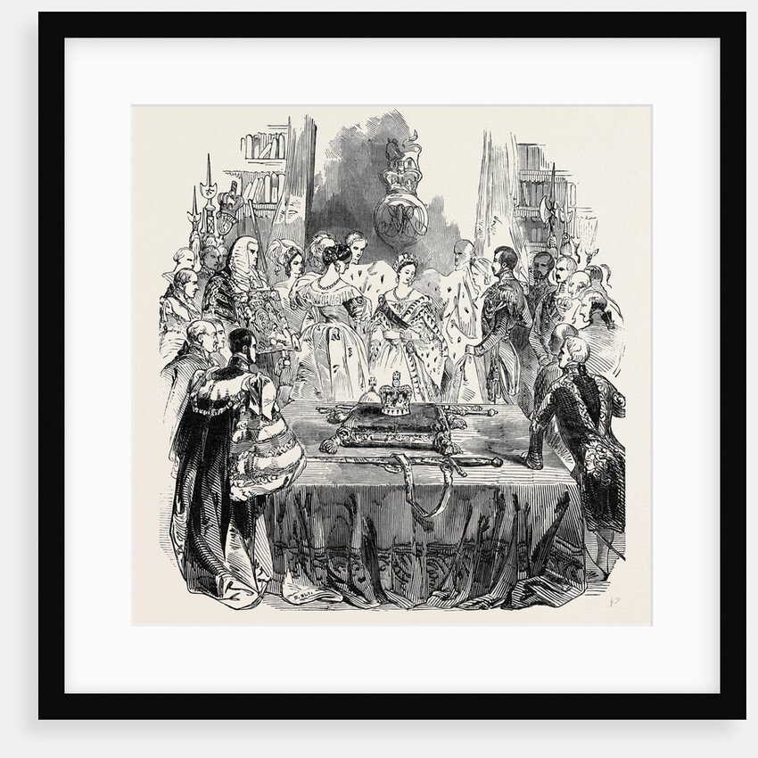 Ceremony of Robing Her Majesty, in the Library of the House of Lords. by Anonymous