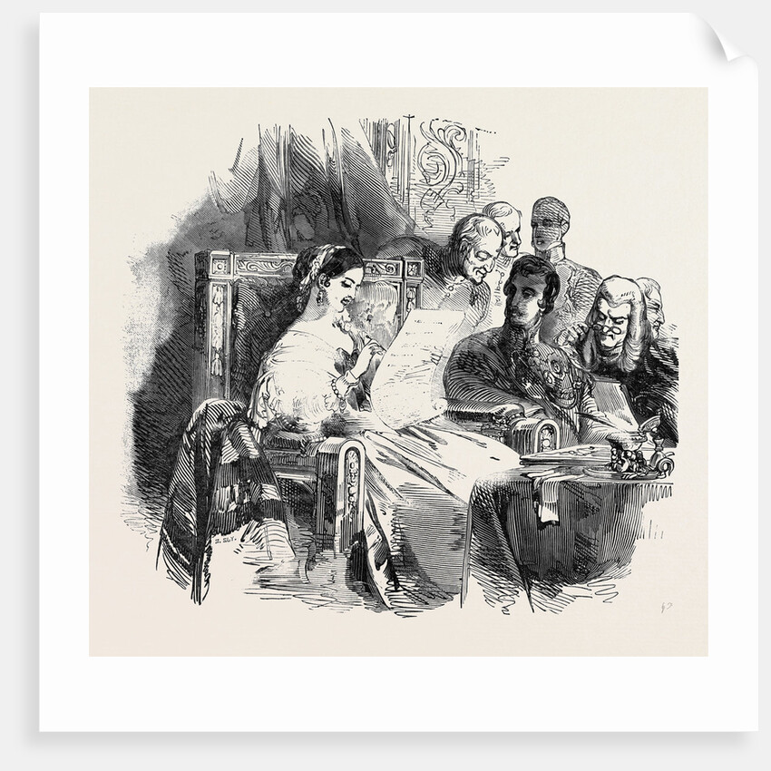 Her Majesty Pricking the Sheriffs' Roll. by Anonymous