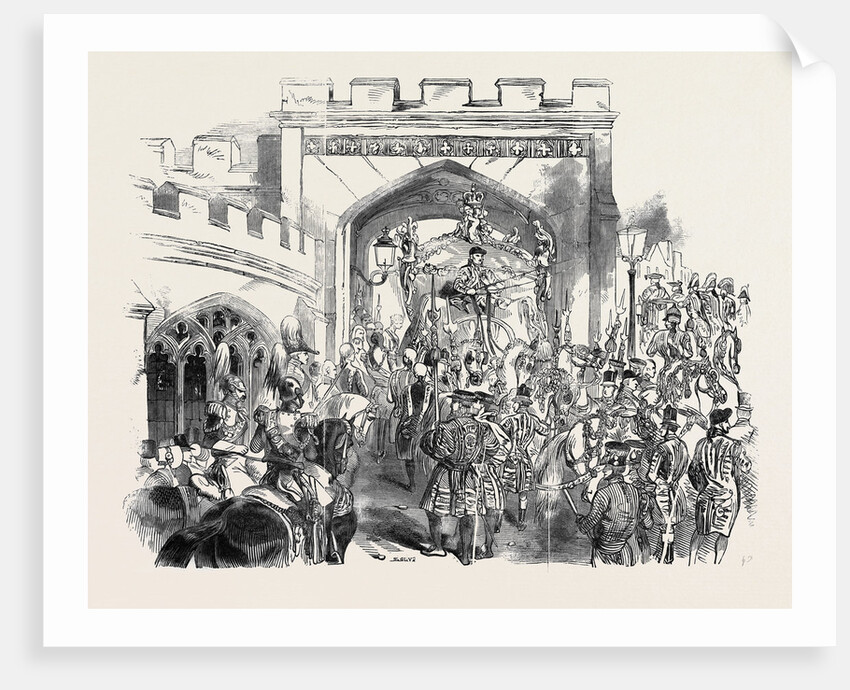 Her Majesty Leaving the House of Lords. by Anonymous