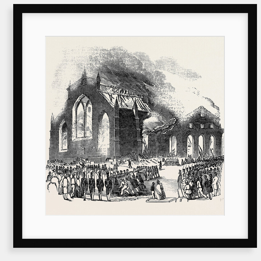 Burning of Greyfriars' Church. by Anonymous