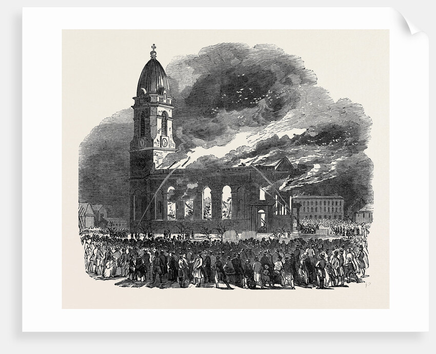 Fire in All Saints Church, at Manchester by Anonymous