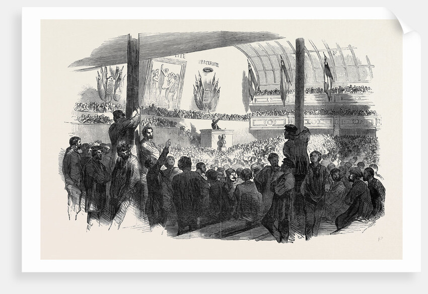 Electoral Meeting in the Salle Martel, Paris by Anonymous