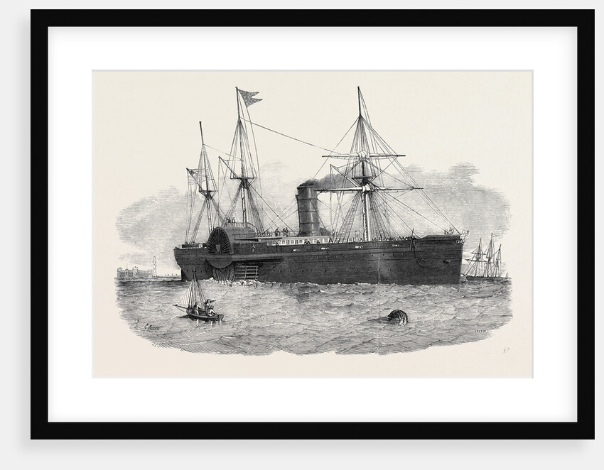 Ocean Steam Navigation: The United States Mail Steamship Atlantic Entering the Mersey by Anonymous