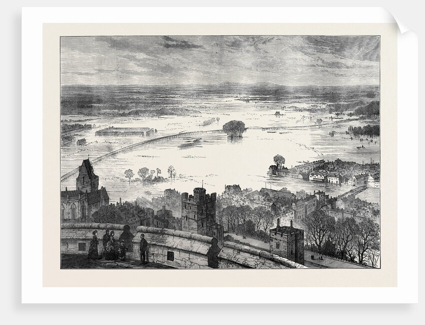 The Floods: The Valley of the Thames from the Round Tower Windsor Castle 1873 by Anonymous