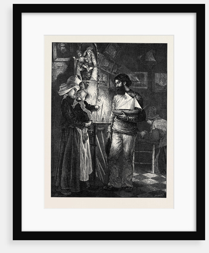 A Sailor's Offering: A Scene in Normandy 1873 by Anonymous