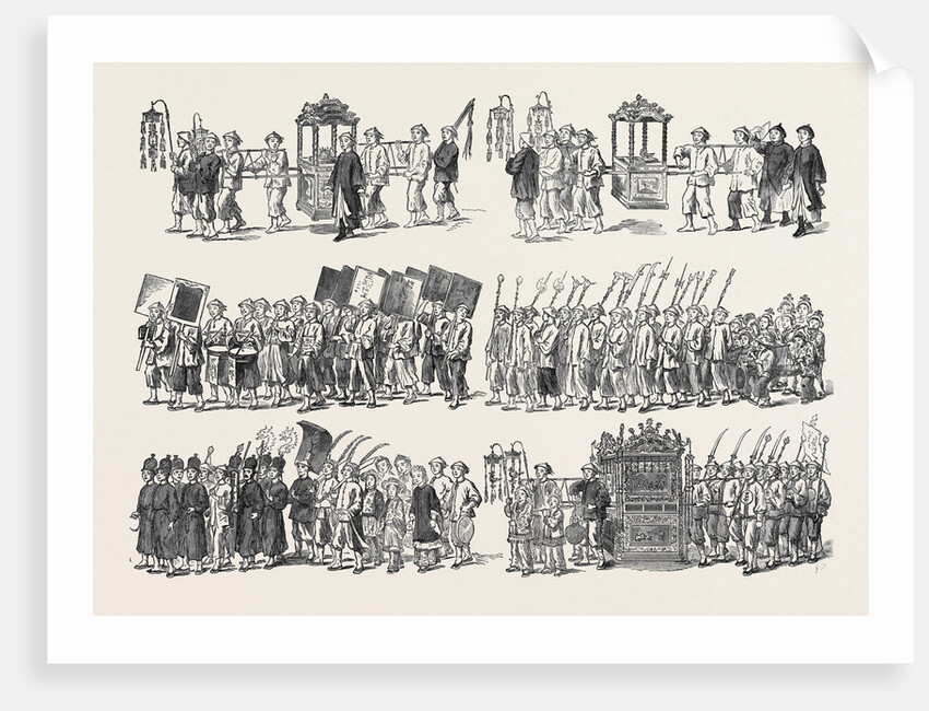 A Chinese Marriage Procession 1873 by Anonymous