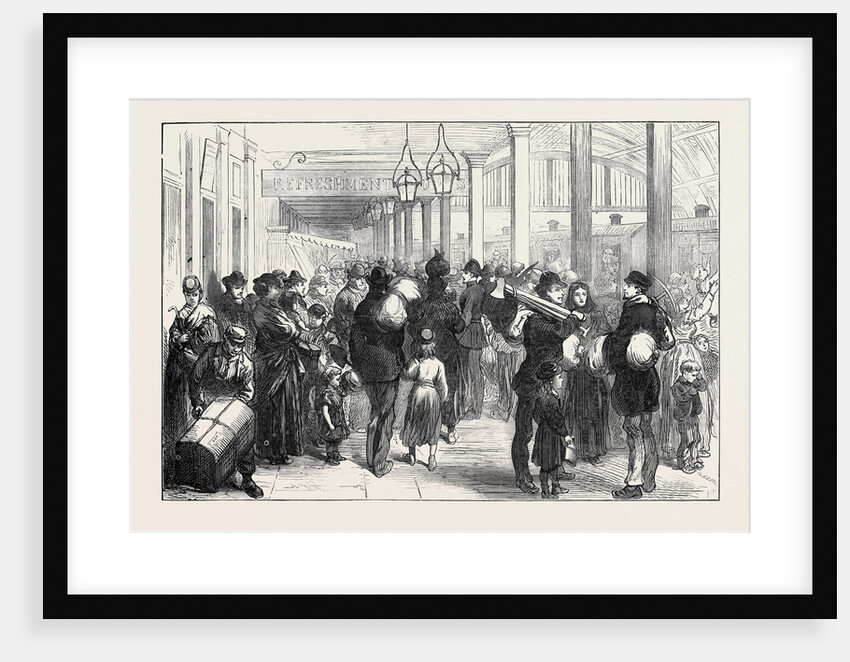 The Strike in South Wales: Exodus of Miners from Merthyr Tydvil 1873 by Anonymous