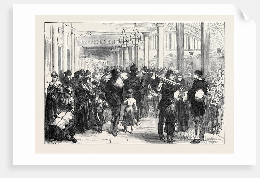 The Strike in South Wales: Exodus of Miners from Merthyr Tydvil 1873 by Anonymous