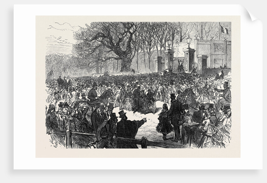 The Late Emperor Napoleon III: The Lying in State: Crowd at the Gate Chiselhurst 1873 by Anonymous