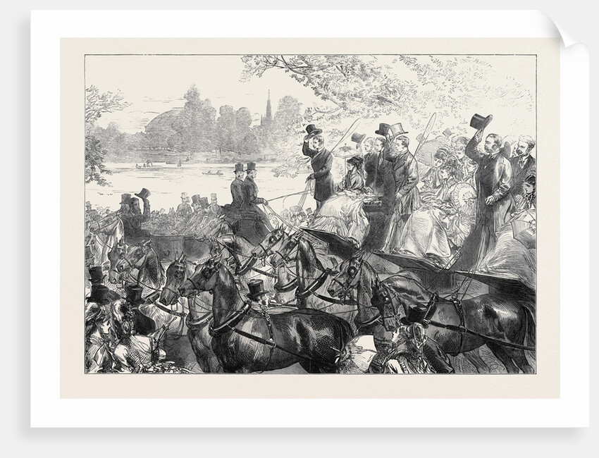 Meet of the Four-in-Hand Club in Hyde Park London 1873 by Anonymous