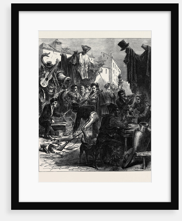 Madrid: Buying Arms in the Rastro Spain 1873 by Anonymous