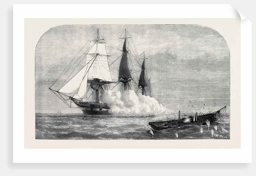 H.M.S. Immortalite Sinking the Derelict Zuleika 1873 by Anonymous