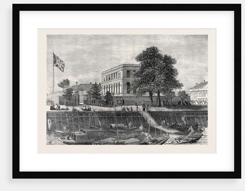 China: The British Consulate from the Peiho River 1873 by Anonymous