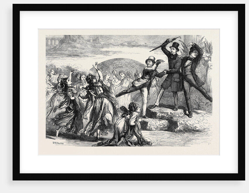Scene from the Happy Land at the Court Theatre 1873 by Anonymous