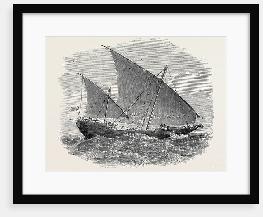 Vessels Used in the Zanzibar Slave Trade: Bugala or Dhow 1873 by Anonymous