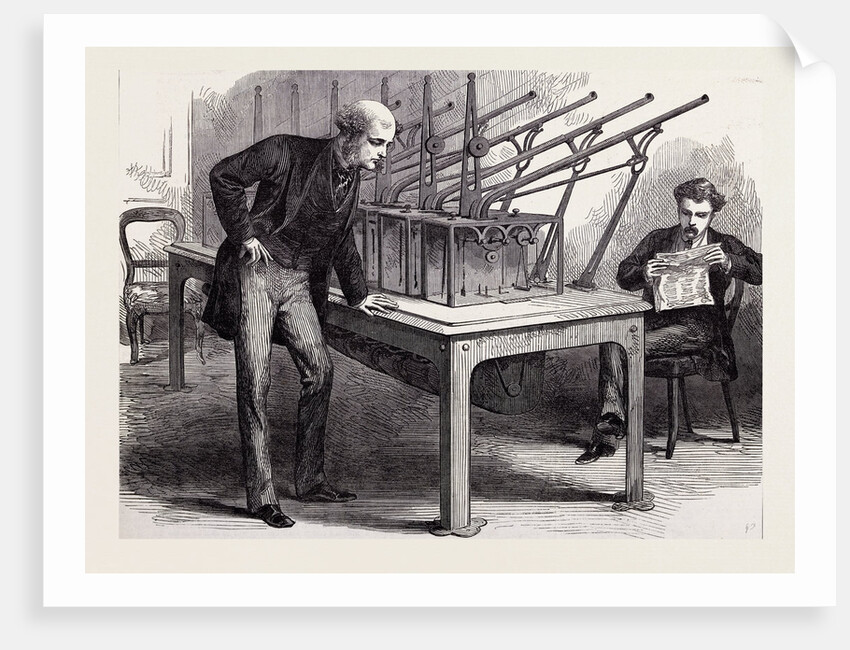 Sketches in the Bank of England: Machine for Weighing Gold 1873 by Anonymous