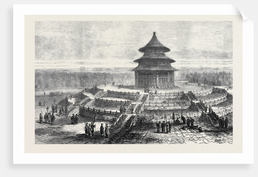 North Altar of the Temple of Heaven Pekin China 1873 by Anonymous
