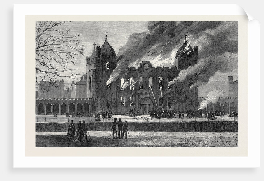 Fire at the Royal Military Academy Woolwich 1873 by Anonymous