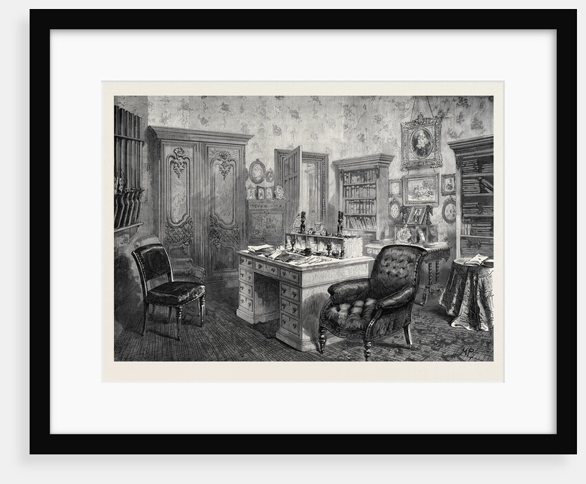 The Library Camden Place Chiselhurst Residence of the Late Emperor Napoleon III 1873 by Anonymous