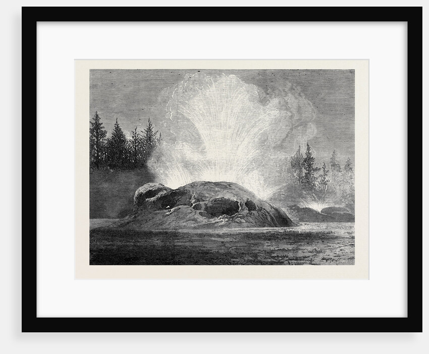 The Grotto Geyser Montana North America 1873 by Anonymous