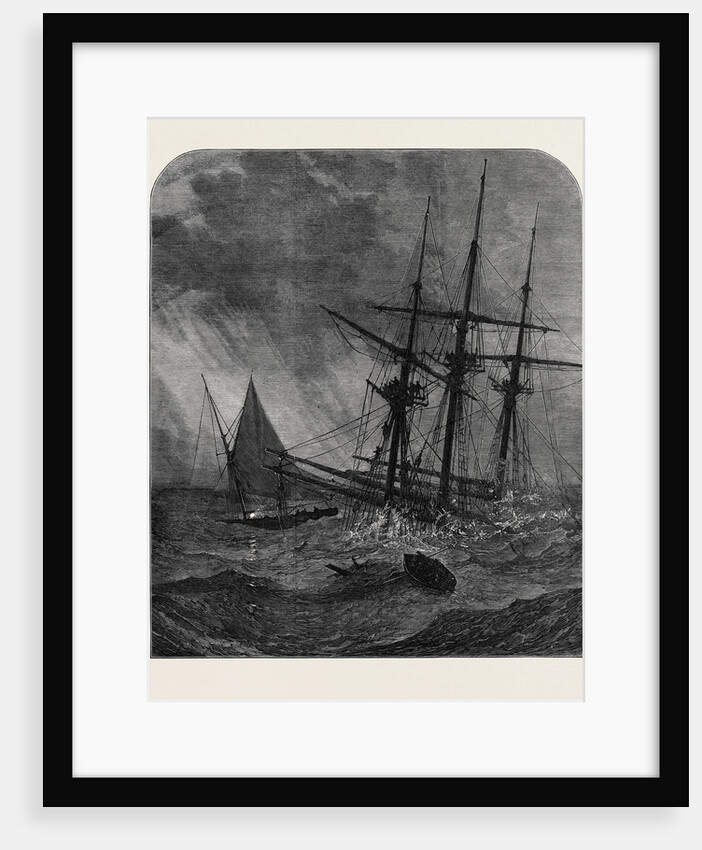 The Disaster in the Channel: Cutter's Boat Taking Survivors from the Rigging of the Northfleet 1873 by Anonymous
