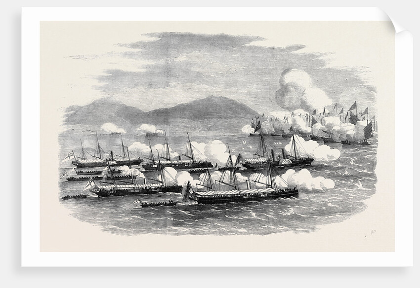 The War in China the Battle of Escape Creek: Commodore Elliot Leading Gun Boats to the Attack of Mandarin Junks in Escape Creek May 25 1857 by Anonymous