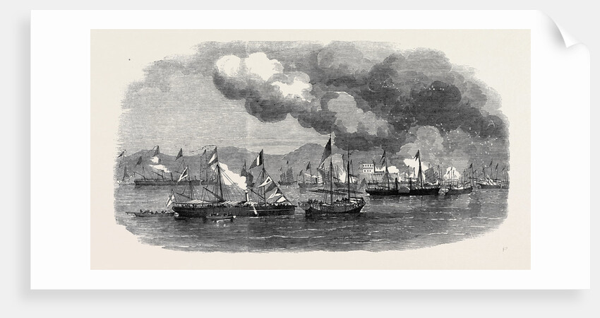 The War in China the Battle of Escape Creek: Burning of Twenty-Seven Junks Taken in Escape Creek May 25 1857 by Anonymous