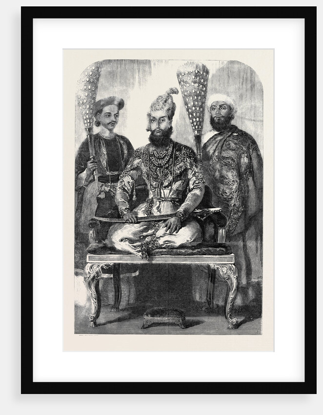 The Eldest Son of the King of Delhi His Treasurer and Physician from a Picture Painted in the Palace at Delhi by Mr. W. Carpenter by Anonymous