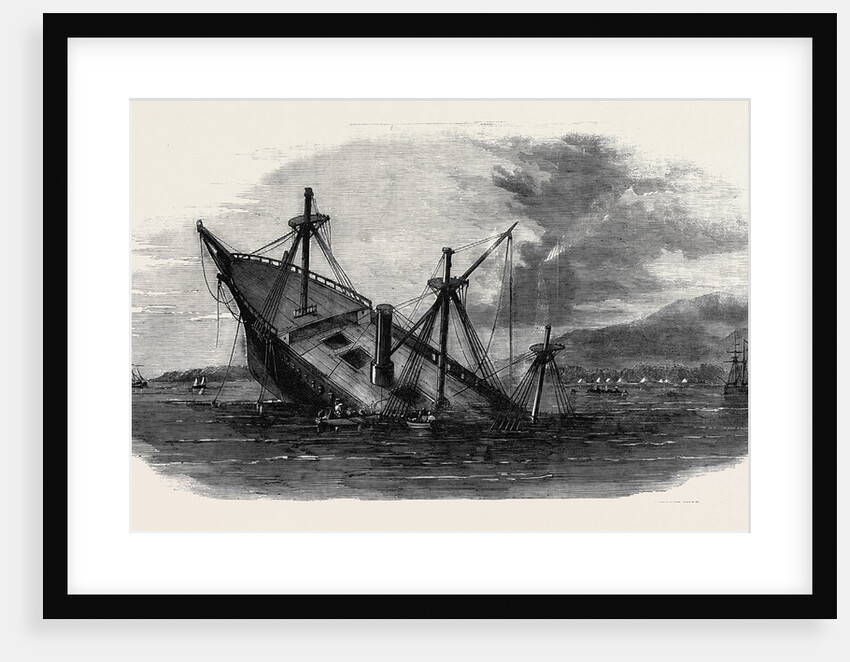 H.M.S. Transit on the Rocks Off Cape Oelar Banca Island by Anonymous