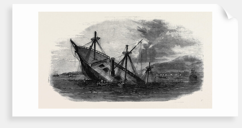 H.M.S. Transit on the Rocks Off Cape Oelar Banca Island by Anonymous