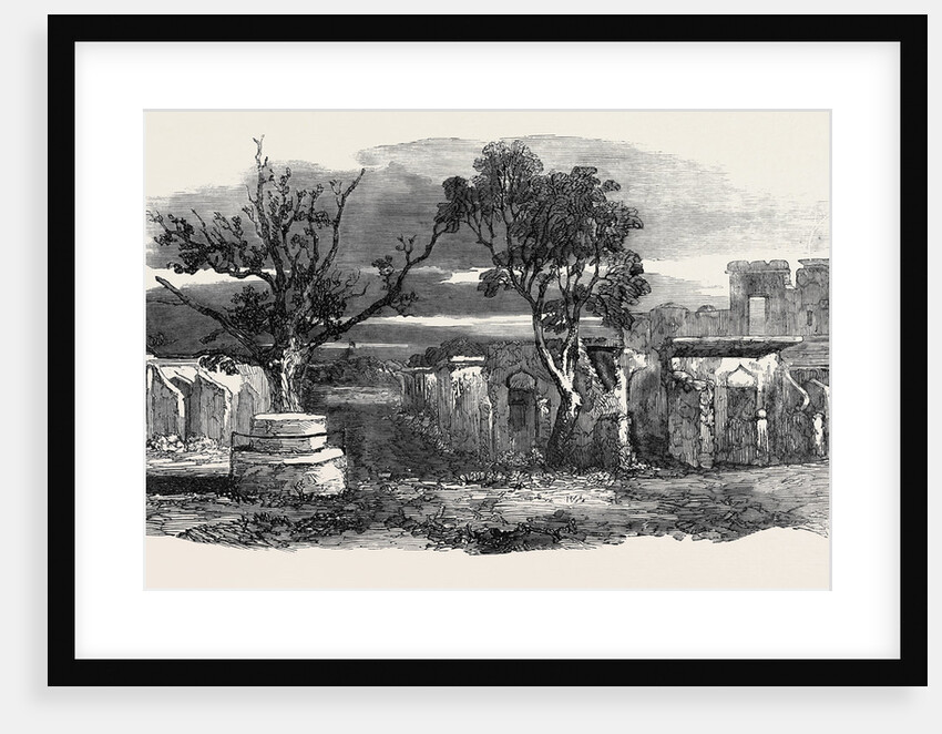 The Mutiny in India: Sketch Among the Remains of the Cantonment Bazaar Delhi by Anonymous