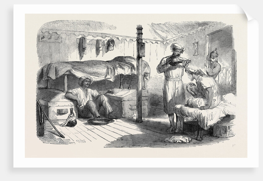 The Mutiny in India: Interior of a Subaltern's Tent Before Delhi by Anonymous