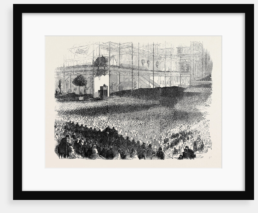 The Rev. Mr. Spurgeon Preaching His Humiliation Day Sermon in the Crystal Palace by Anonymous