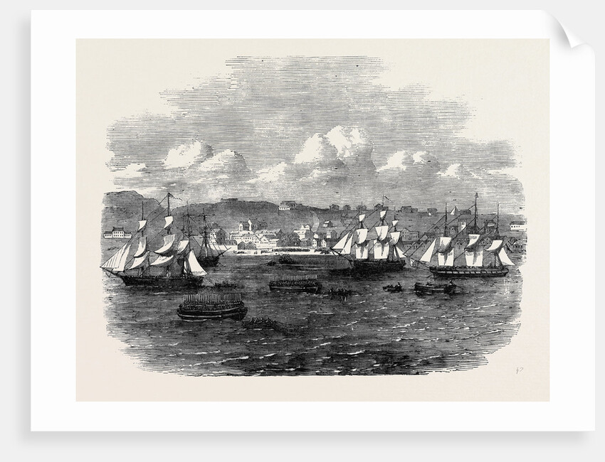 Embarkation of the 13th or Prince Albert's Light Infantry at Port Elizabeth Algoa Bay by Anonymous