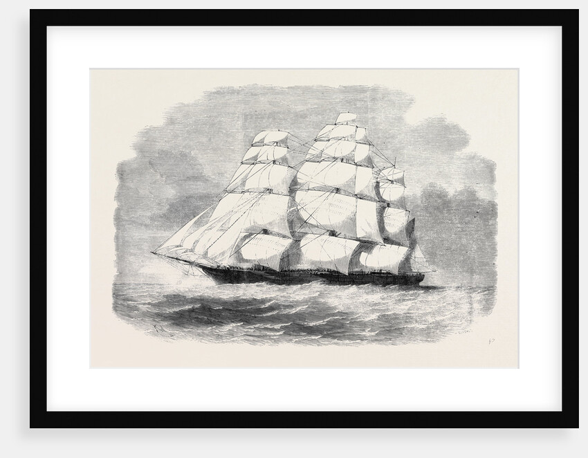 The Black Ball Line Clipper Ship James Baines' with Troops for India. by Anonymous
