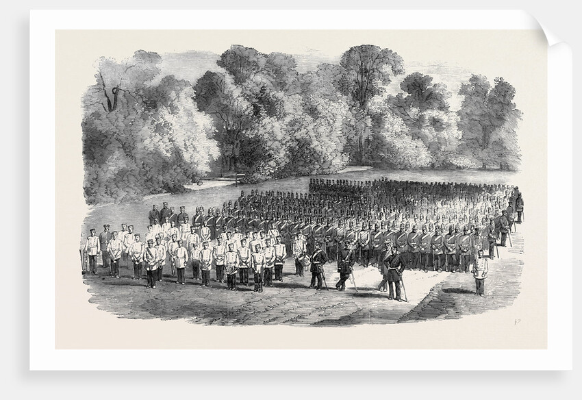 The Oxfordshire Militia in the Garden of St. John's College Oxford by Anonymous