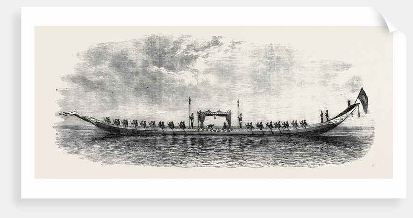 The Royal Barge of the Second King of Siam (Length 87 Feet) by Anonymous