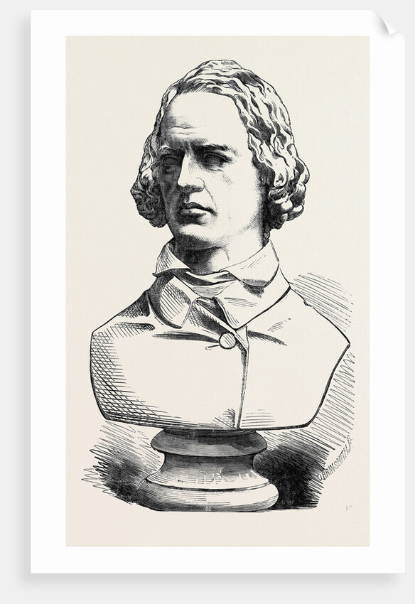 Alfred Tennyson the Poet Laureate Bust in Marble by Anonymous