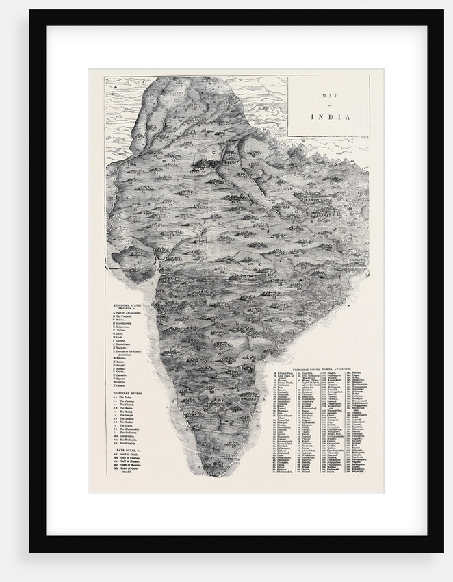 Map of India by Anonymous