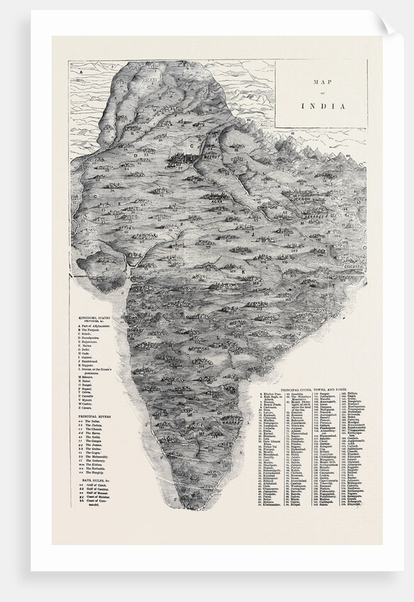 Map of India by Anonymous